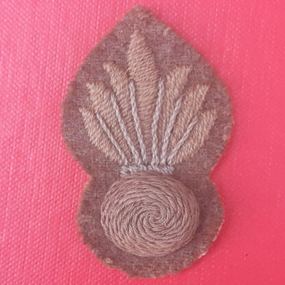 The Royal Engineers - Officer's Cloth Grenade Cap Badge.