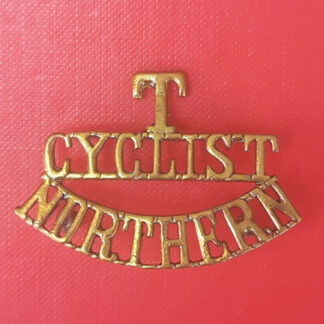 The Northern Cyclist Battalion - Gilding Metal Shoulder Title.