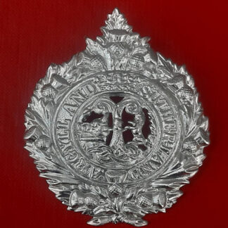 The Argyle & Sutherland Highlanders - Silver Anodised Cap Badge.