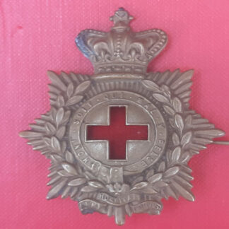The Army Hospital Corps - Queen Victoria's Crown Gilding Metal Helmet / Cap Badge.