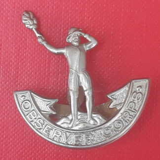The Observer Corps - White Metal Cap Badge.