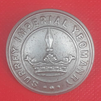 The Surrey Imperial Yeomanry - 25mm White Metal Button.
