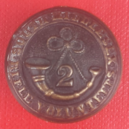 The 2nd South Middlesex Rifle Volunteers - 24mm Blackened Brass Button.