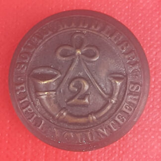 The 2nd South Middlesex Rifle Volunteers - 24mm Blackened Brass Button.