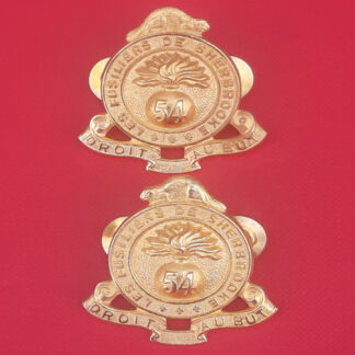 (Canada) Les Fusiliers De Sherbrooke - Gilt Collar Badges.