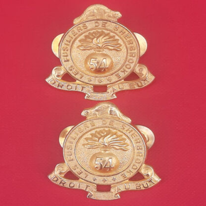 (Canada) Les Fusiliers De Sherbrooke - Gilt Collar Badges.