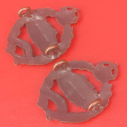 (Canada) Canadian Armoured Fighting Vehices Training Centre - King's Crown Officer's Bronzed Collar Badges. - Image 2
