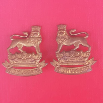 (Canada) 6th Duke Of Connaught's Hussars - Gilding Metal Collar Badges.