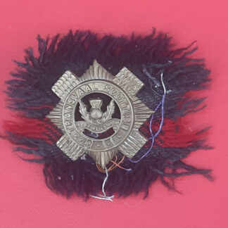 (South Africa) Transvaal Scottish - Gilding Metal Cap Or Collar Badge.
