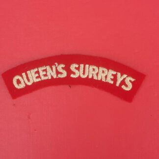 The Queen's Surreys - Woven Cloth Shoulder Title.