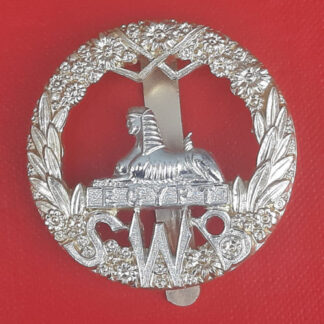The South Wales Borderers - Gold & Silver Anodised Cap Badge.