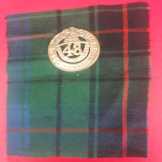 (Canada) 48th Highlanders of Canada - White Metal Cap Badge.