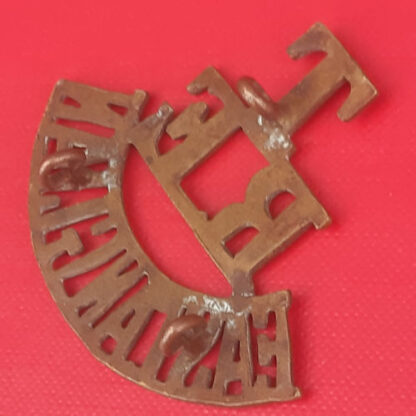 Royal Engineers East Anglian Territorials - Gilding Metal Shoulder Title. - Image 2
