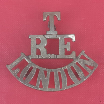 Royal Engineers London Territorials - Gilding Metal Shoulder Title.