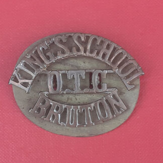 King's School Bruton O.T.C - Gilding Metal Shoulder Title.