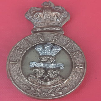 The Leinster Regiment - Queen Victoria's Crown Bi Metal Glengarry Badge.