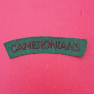 The Cameronians - Woven Cloth Shoulder Title.