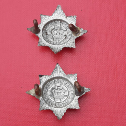 The 4th / 7th Royal Dragoon Guards - White Metal Collar Badges. - Image 2