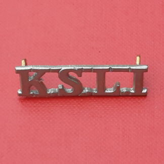 The King's Shropshire Light Infantry - White Metal Shoulder Title.