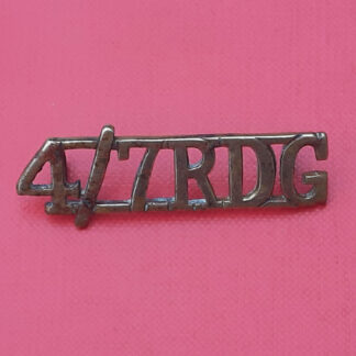 The 4th / 7th Royal Dragoon Guards - Gilding Metal Shoulder Title.