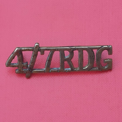 The 4th / 7th Royal Dragoon Guards - Gilding Metal Shoulder Title.