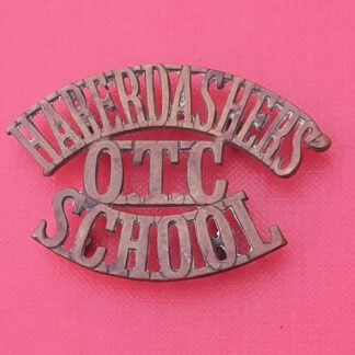 Haberdashers' Aske's School O.T.C - Gilding Metal Shoulder Title.