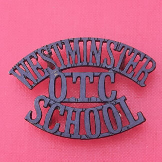 Westminster School O.T.C - Blackened Brass Shoulder Title.