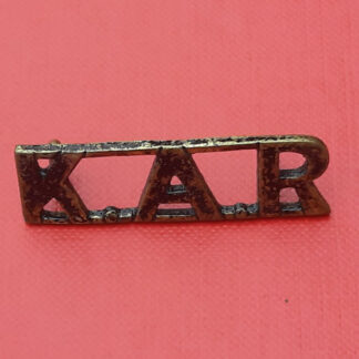 King's African Rifles - Blackened Brass Shoulder Title.