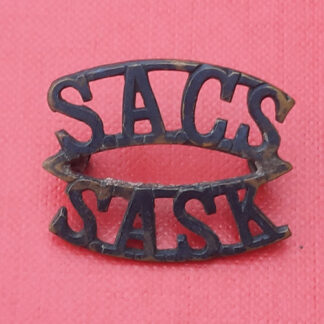 (South Africa) South Africa Corps of Signals - Blackened Brass Shoulder Title.