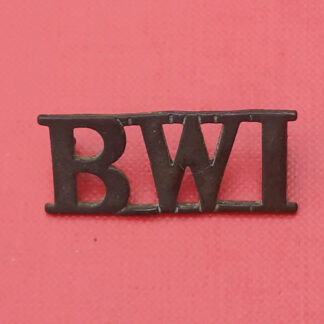 The British West India Regiment - Gilding Metal Shoulder Title.