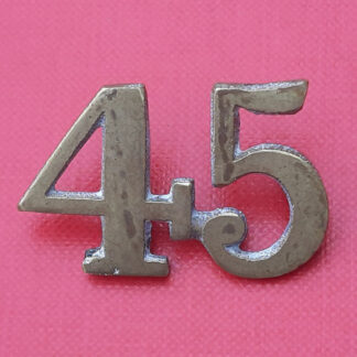 45th of Foot (Derbyshire Regiment) - Gilding Metal "Pork Pie" Cap Badge.