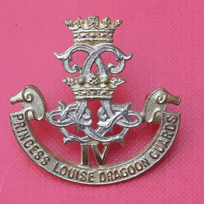 (Canada) 4th Princess Louise Dragoon Guards - Officer's Silver & Gilt Cap Badge.