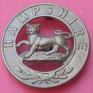 The Hampshire Regiment - Gilding Metal Helmet Plate Centre.