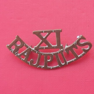 ( India) 11th Rajputs - Gilding Metal Shoulder Title.