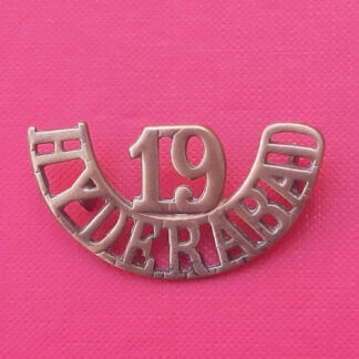 (India) 19th Hyderabad - Gilding Metal Shoulder Title.