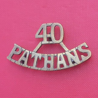 ( India) 40th Pathans - Gilding Metal Shoulder Title.