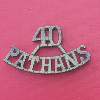 (India) 40th Pathans - Gilding Metal Shoulder Title.