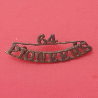 (India) 64th Pioneers - Gilding Metal Shoulder Title.