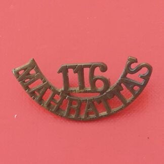 (India) 116th Mahrattas - Gilding Metal Shoulder Title.