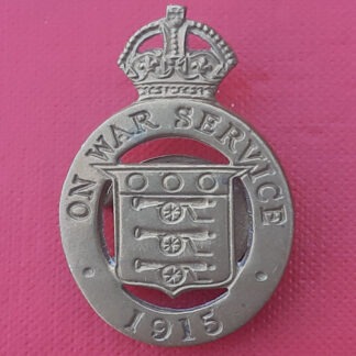 On War Service 1915 - King's Crown Gilding Metal Lapel Badge.