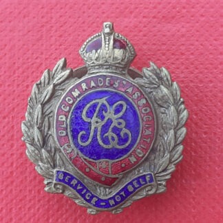 The Royal Engineers Old Comrade's Association - King's Crown Enamelled Sweetheart Badge.