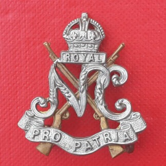 (South Africa) The Royal Natal Carabiniers - King's Crown Bi Metal Collar Badge.