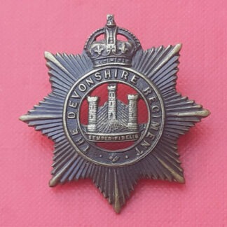 The Devonshire Regiment - King's Crown Officer's Service Dress  Collar Badge.