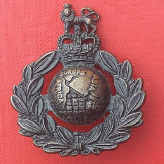 The Royal Marines - Queen's Crown Bronzed Cap Badge.