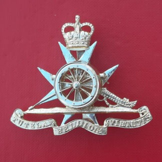 The Royal Malta Artillery - Gold & Silver Anodised Cap Badge.