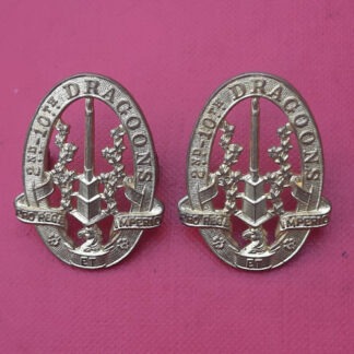 (Canada) 2nd / 10th Dragoons - Gilding Metal Collar Badges.