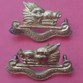 (Canada) The Argyll Light Infantry - Gilding Metal Collar Badges.