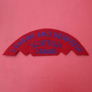 (Canada) The Lanark & Renfrew Scottish - Woven Cloth Shoulder Title.