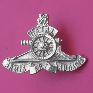(South Africa) The Natal Field Artillery - Gilding Metal Beret Badge.