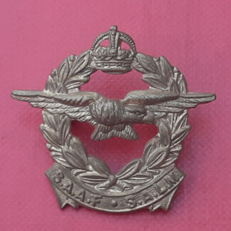 (South Africa) The South African Air Force - King's Crown Gilding Metal Collar Badge.